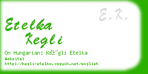 etelka kegli business card